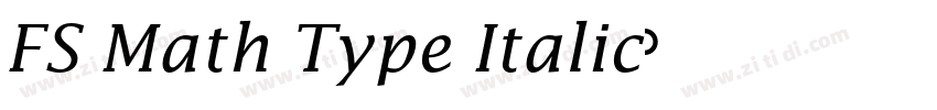 FS Math Type Italic字体转换
